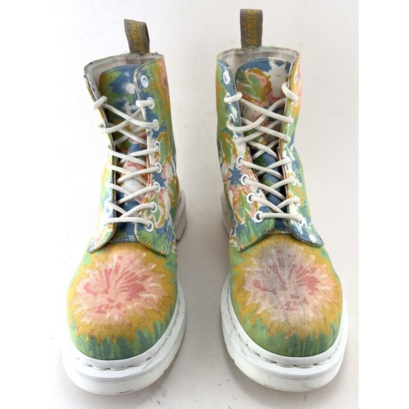 Dr. Martens V Page MTD Tie Dye Multicolor Ankle Boots Womens Size 7 AW004 - Picture 3 of 10